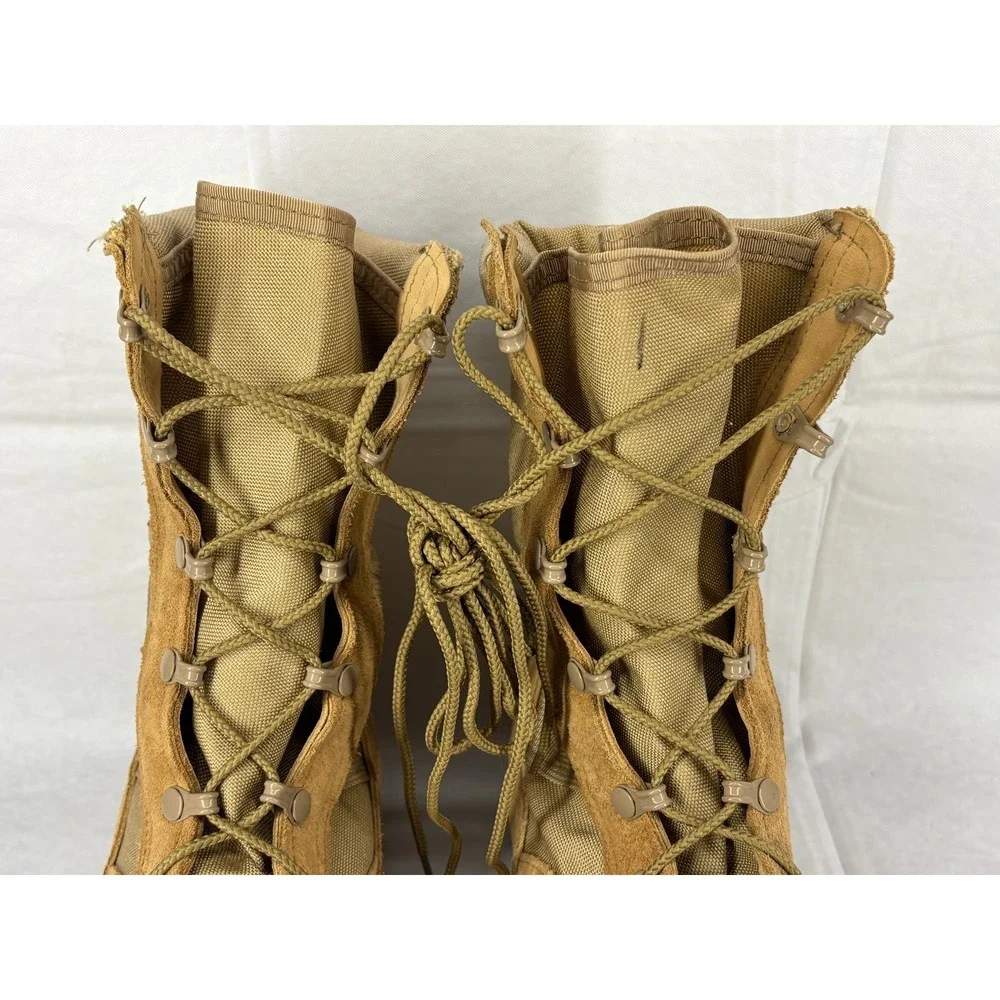 US Military Hot Weather Tactical Combat Boots Mens Desert Tan Suede 11 R NWOB